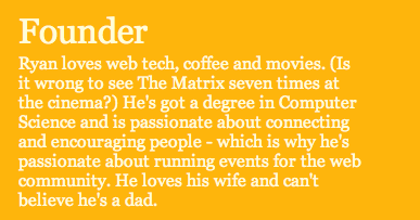  founder, ryan loves web tech